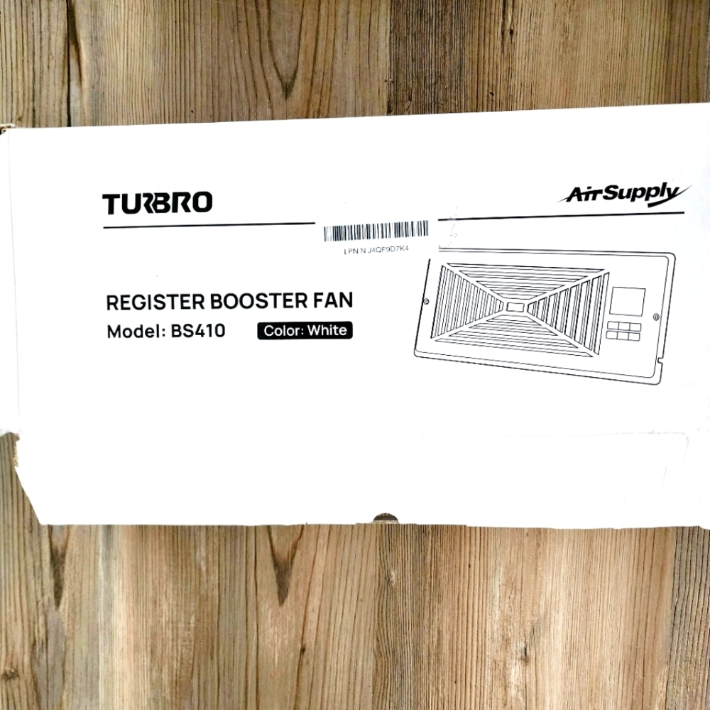 Turbro Register Booster Fan Model BS410 Grey Open Box  ( FAN ONLY)